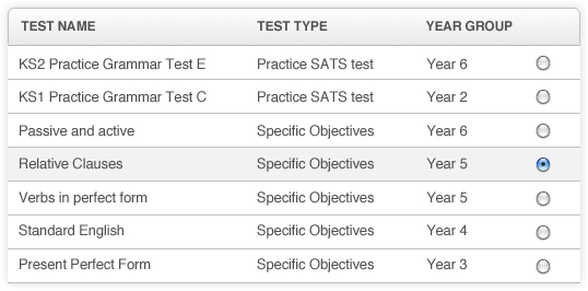 Choose a test